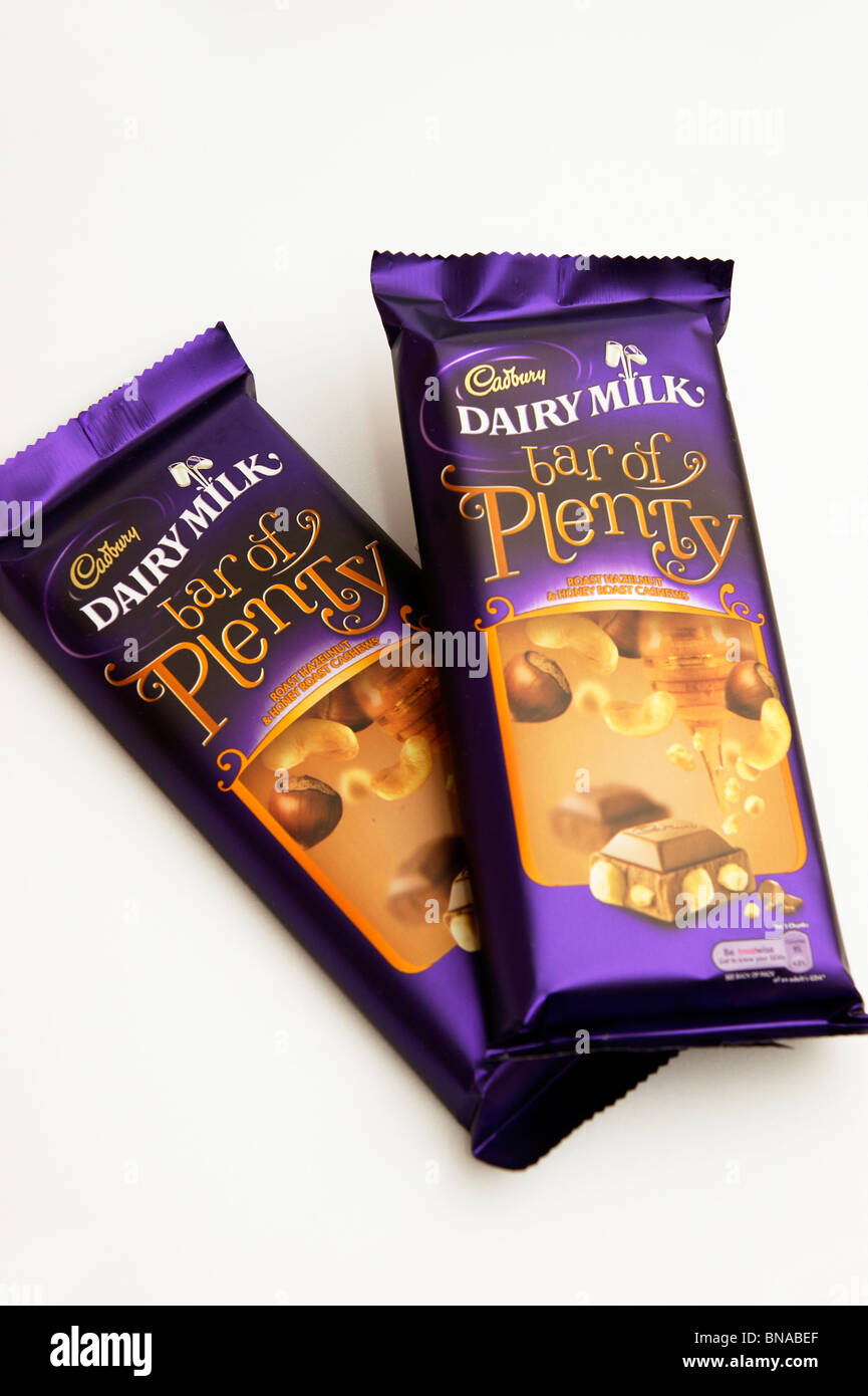2 Cadbury Dairy Milk Bar of Plenty bars Stock Photo Alamy