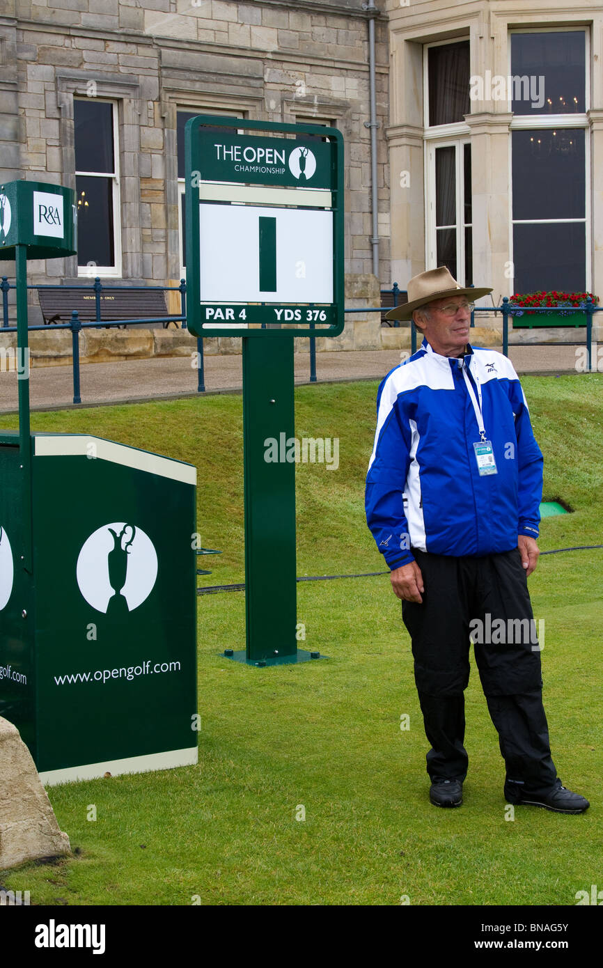 Portrait of Peter Maffey, Caddie Master at The 139th British Open Golf