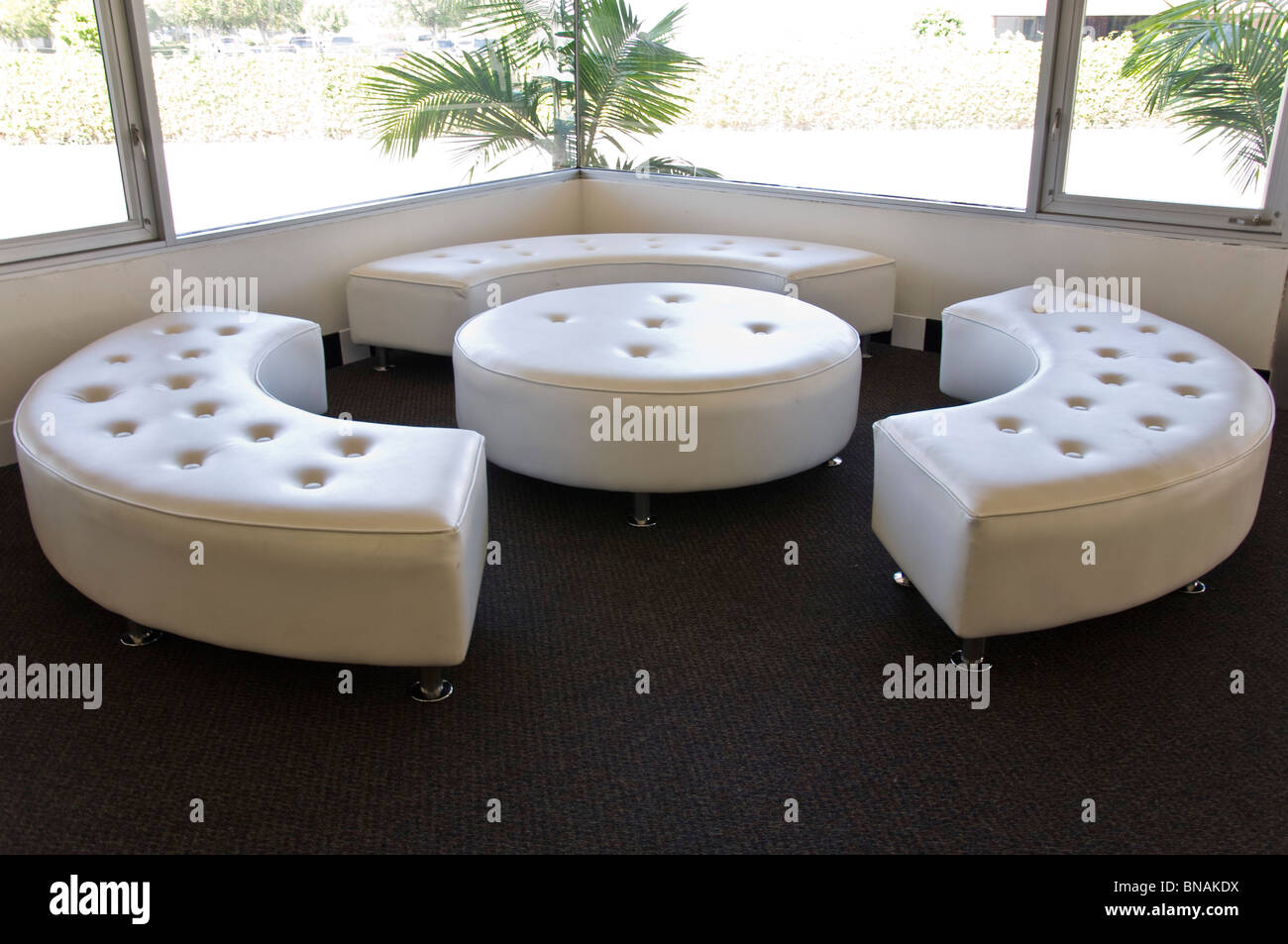 Modern Leather Couches Stock Photo Alamy