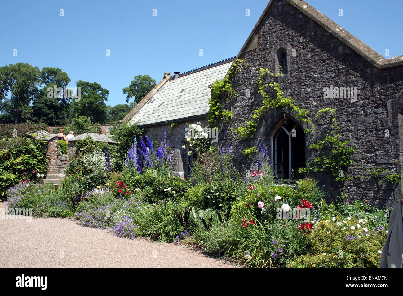 Inside the gardens of Court Rogus Devon Stock Photo