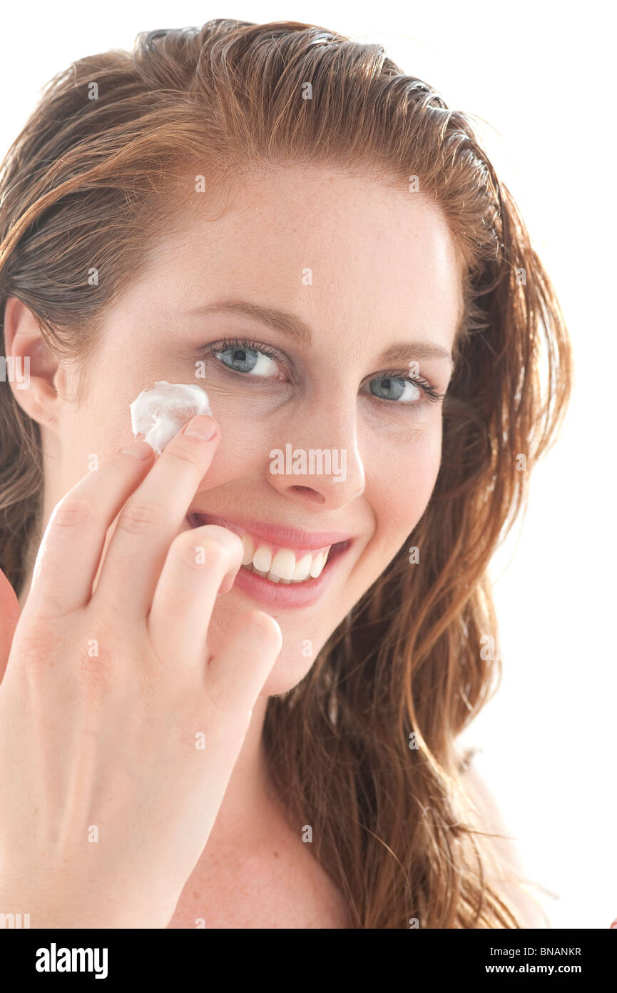 Beauty cream face woman hi-res stock photography and images - Alamy