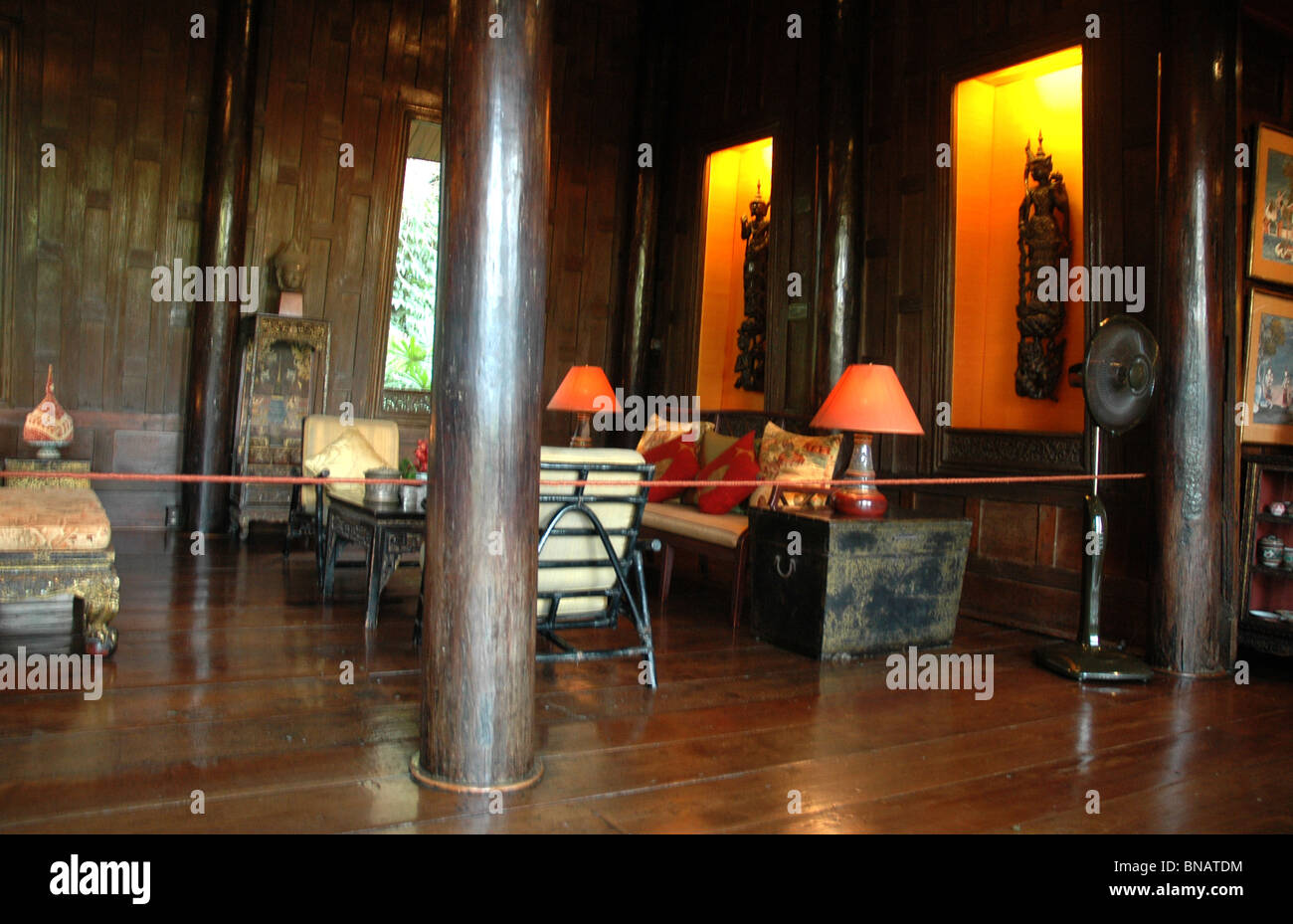 A room in the former Bangkok home of the late Jim Thomson, the famous 'silk King' of Thailand Stock Photo