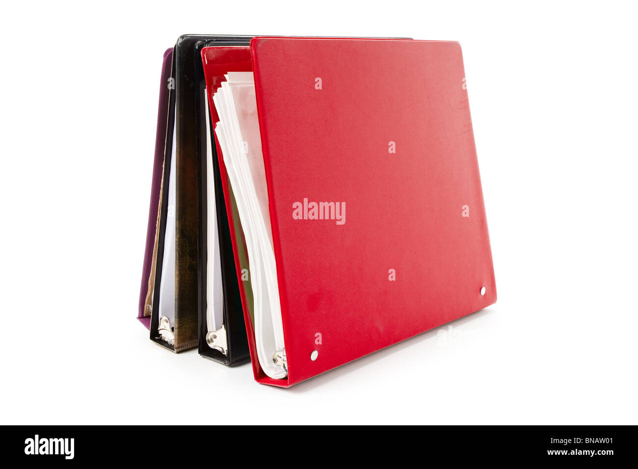 file folder, Ring Binder, with white background Stock Photo Alamy