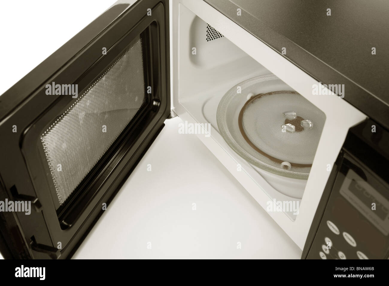 Microwave Oven close up shot Stock Photo