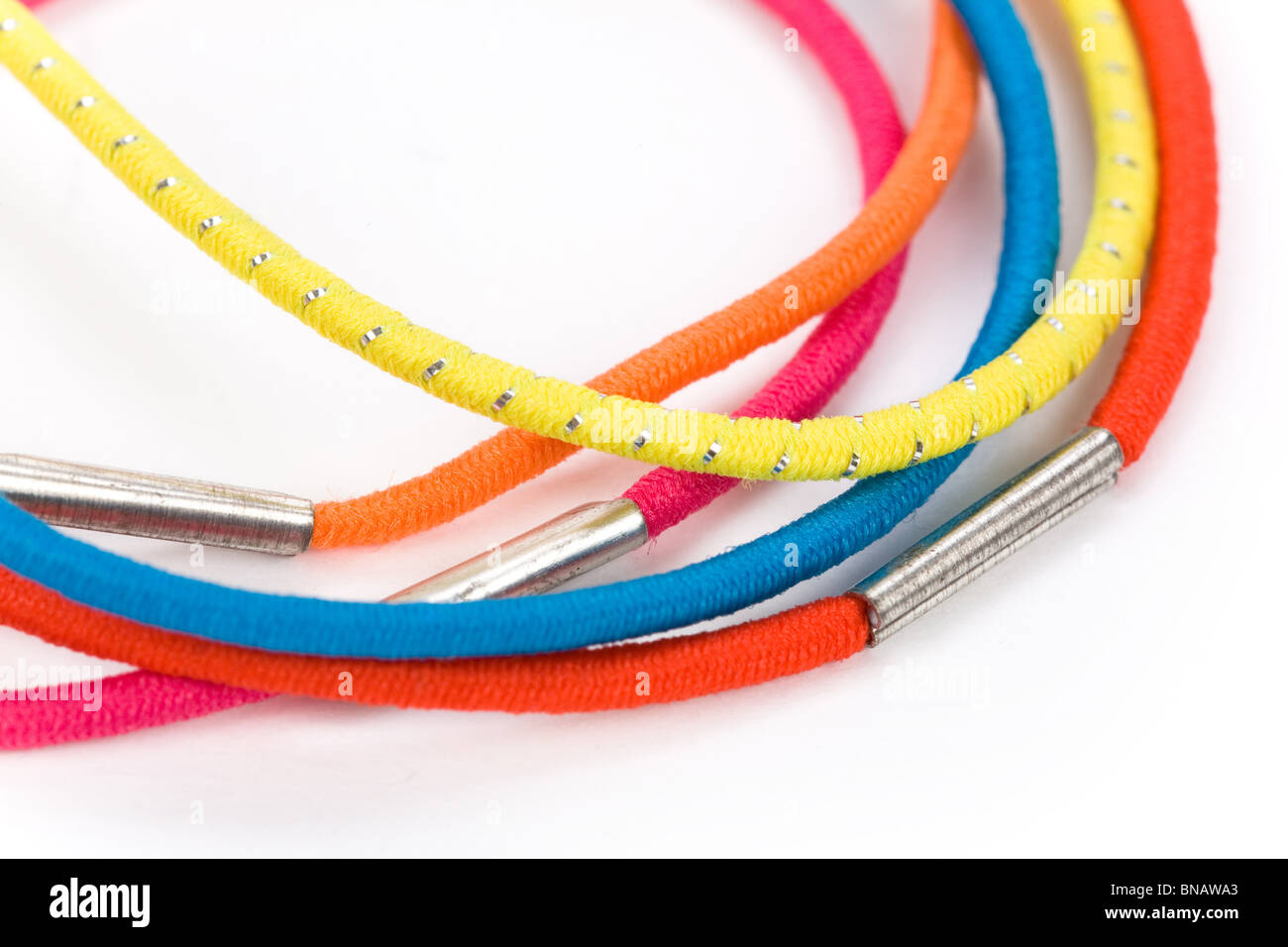 color rubber band close up shot Stock Photo