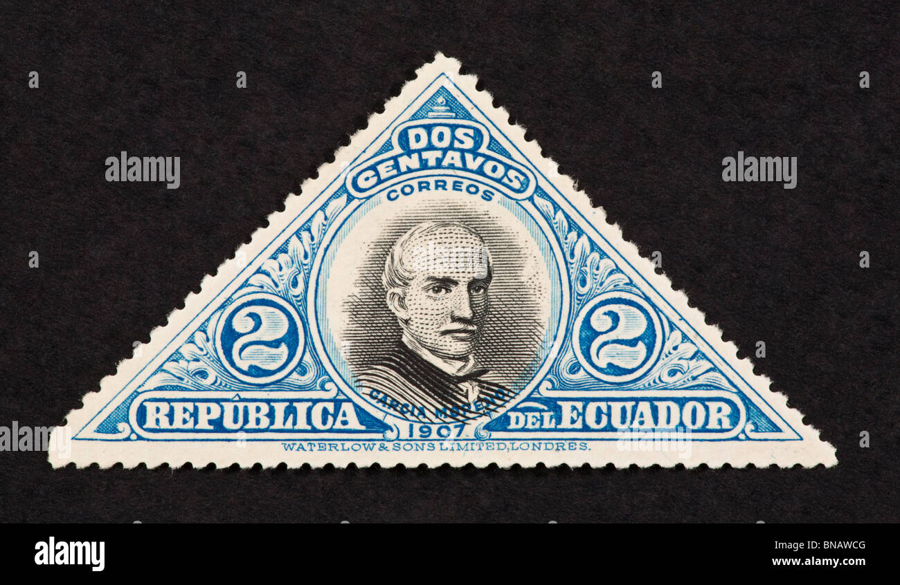 Postage stamp from Ecuador depicting Garcia Moreno Stock Photo Alamy