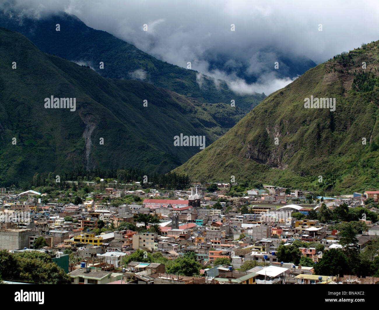 The town of Banos in Ecuador Stock Photo Alamy