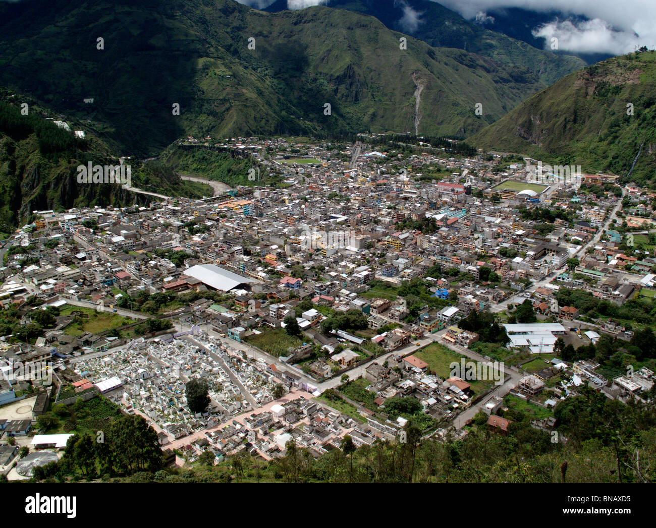 The town of Banos in Ecuador Stock Photo Alamy