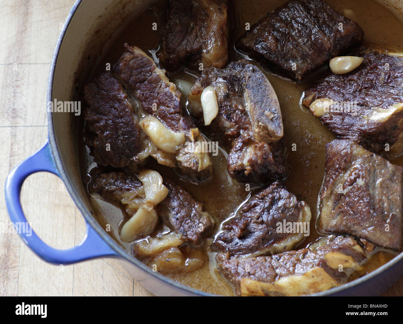 Beef short ribs adobo. Stock Photo