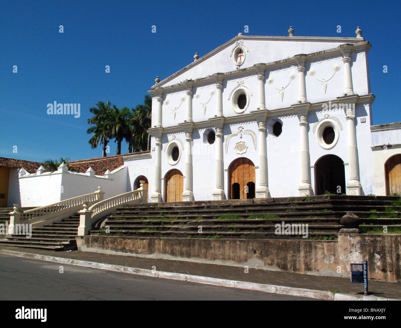 The San Francisco and Museo Antiguo Convento in Granada in Nicaragua Stock Photo