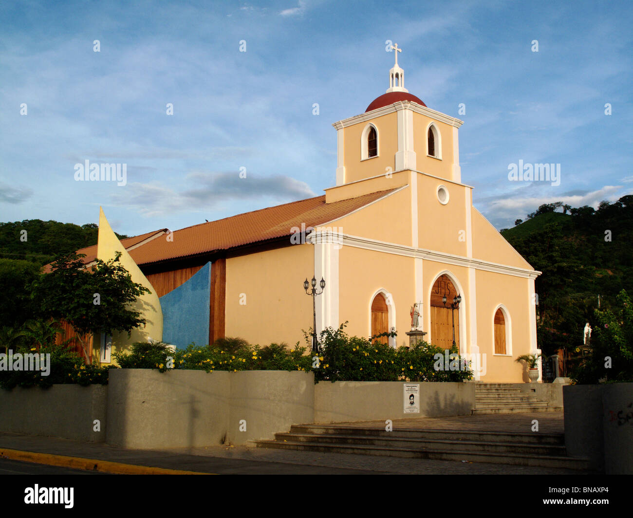 The church in the beach town of San Juan Del Sur in Nicaragua Stock Photo