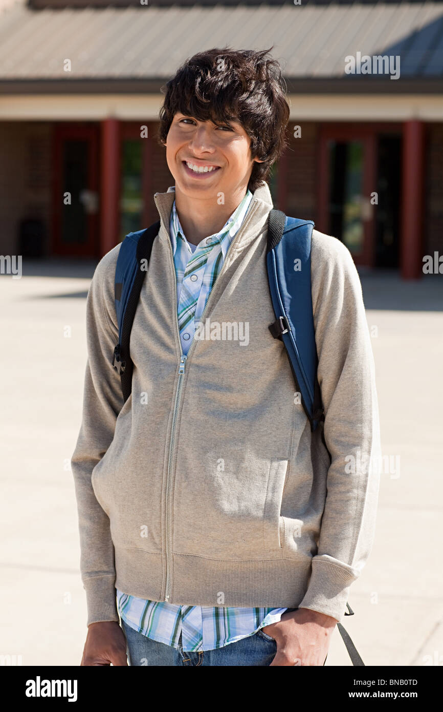 Portrait of male high school student Stock Photo