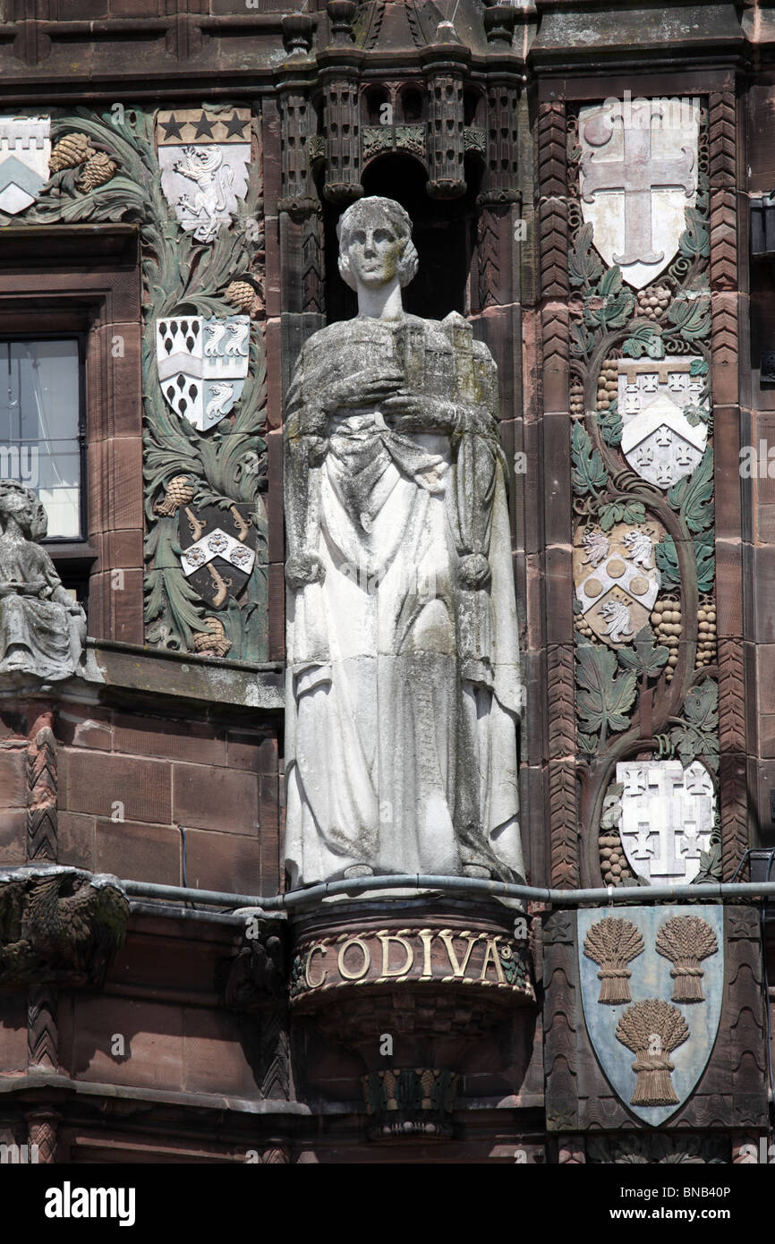 Statue of Lady Godiva on Coventry City Hall, Coventry City Centre, England Stock Photo