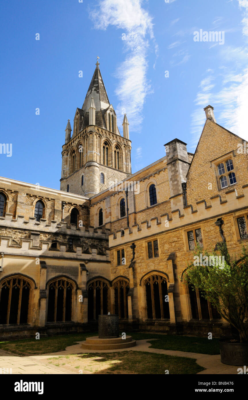 Christ Church Cathedral and Cloister, Oxford, England, UK Stock Photo