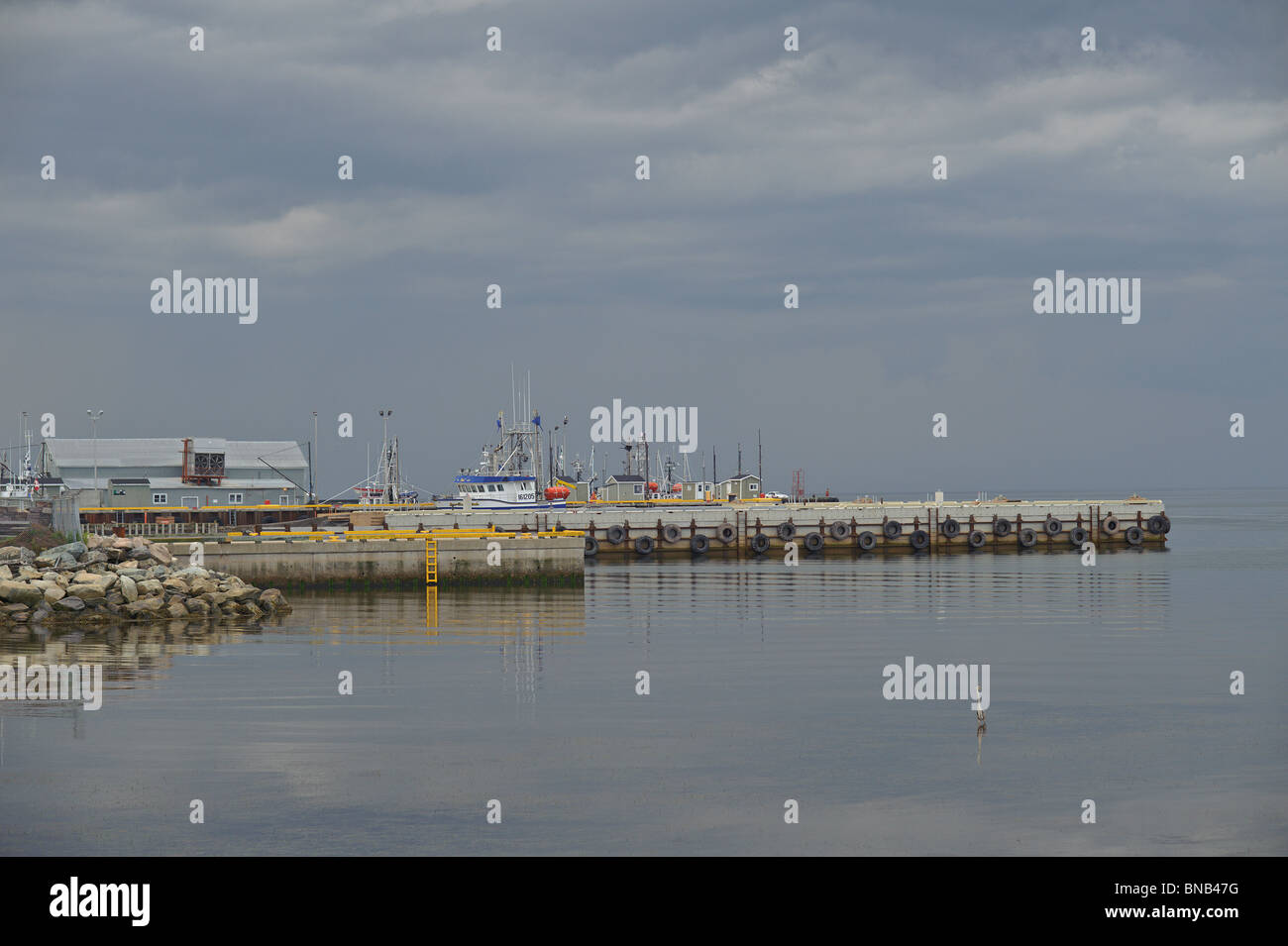 Shippagan New Brunswick wharf and dry dock Stock Photo