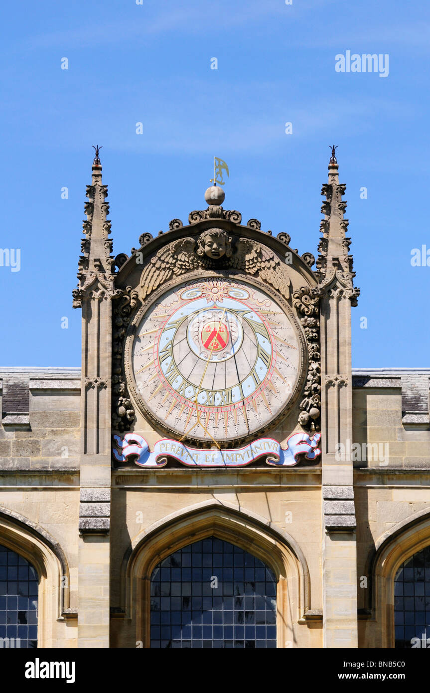 Sundial at All Souls College, Oxford, England, UK Stock Photo