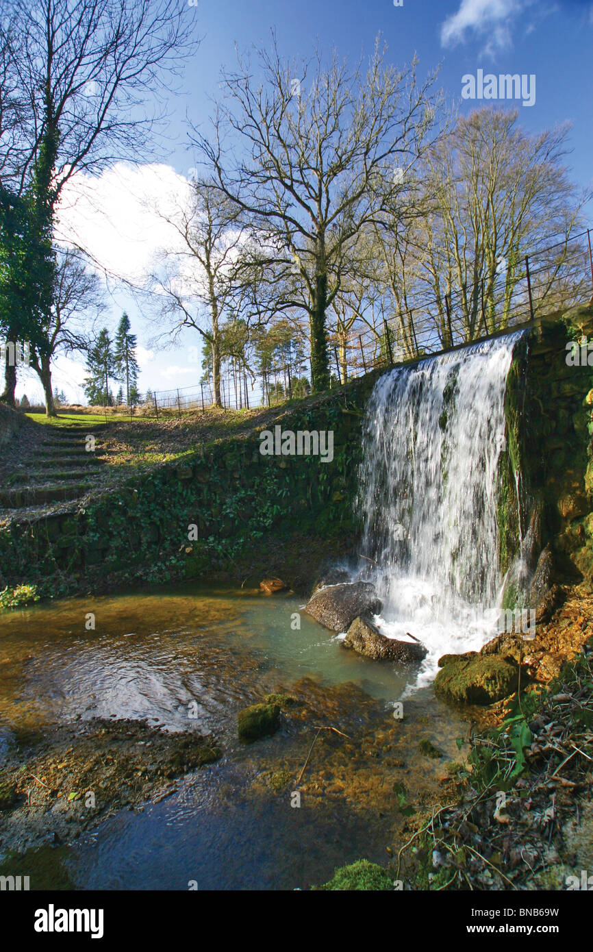 Heythrop Park Golf Course, Chipping Norton, Oxford. Waterfall with