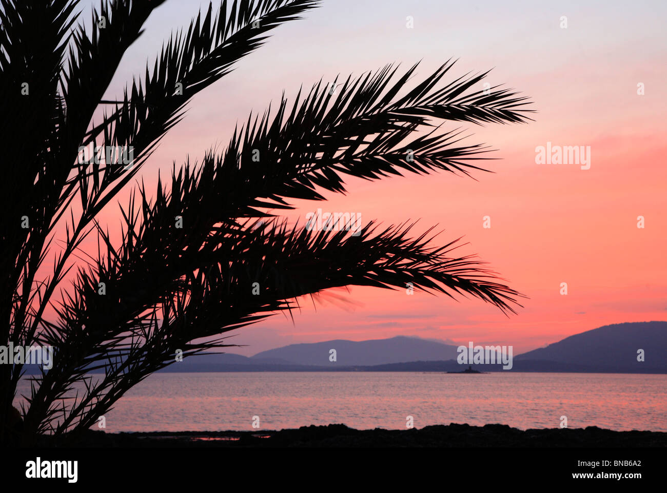 Sunset, Alghero, Sardinia Stock Photo