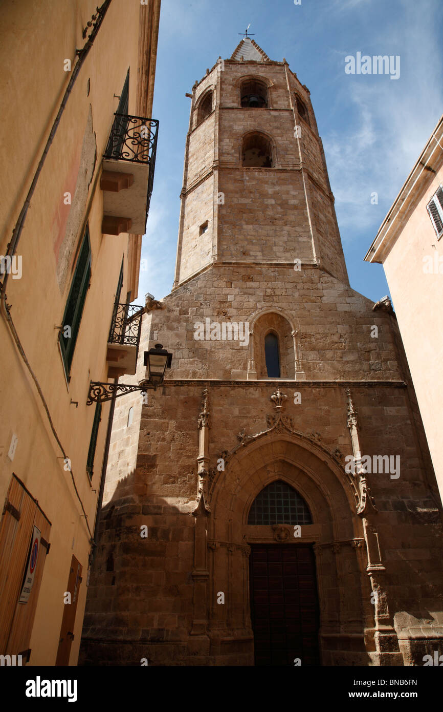 Cathedral, Alghero, Sardinia Stock Photo