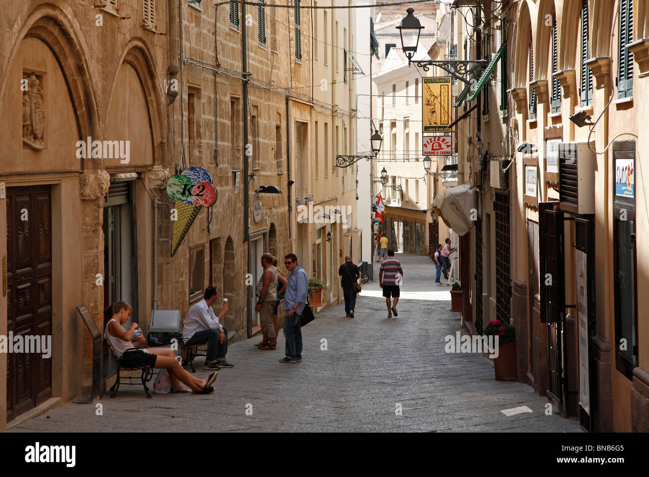 Old Town, Alghero, Sardinia Stock Photo