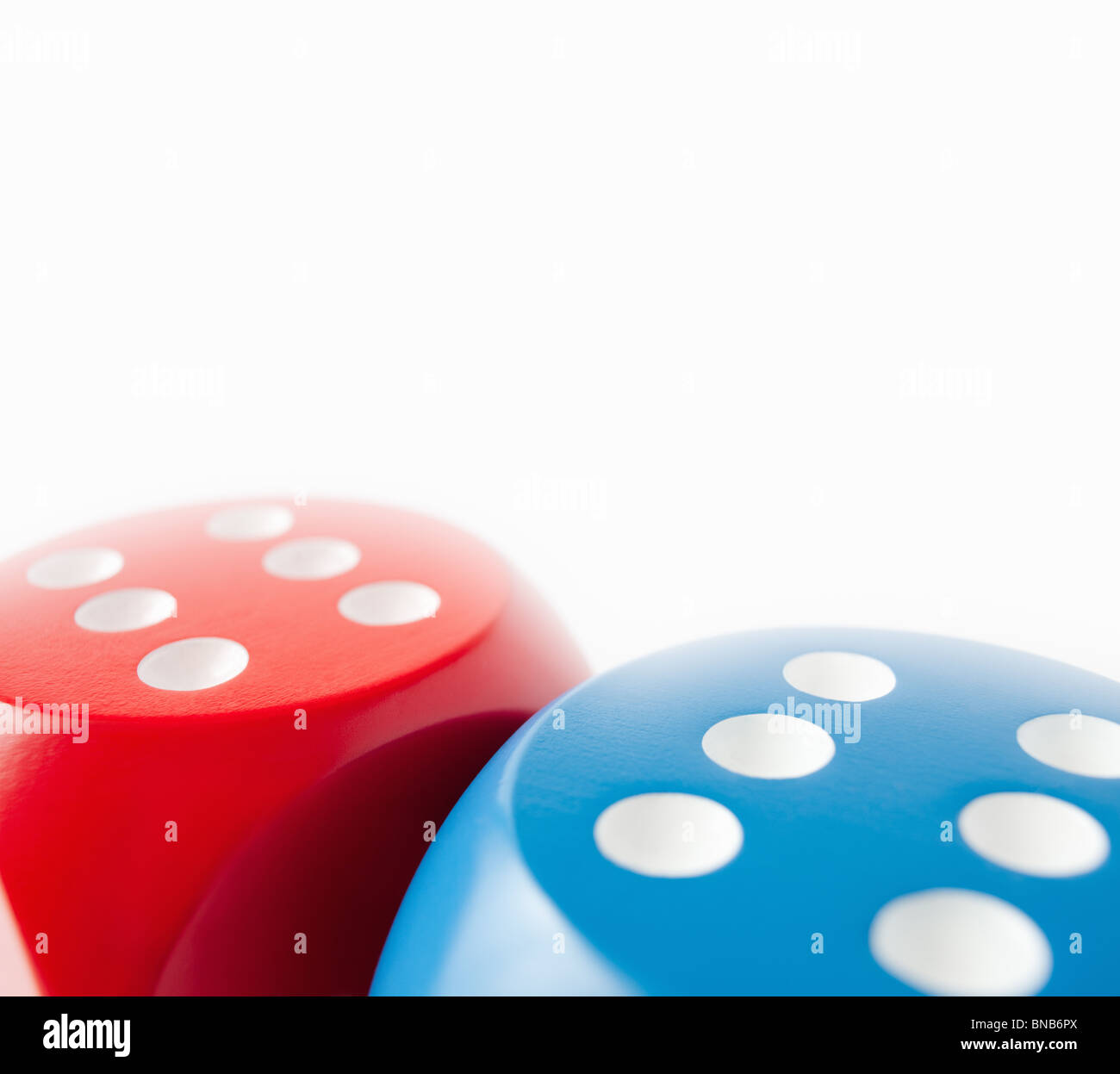 Two dice showing sixes Stock Photo