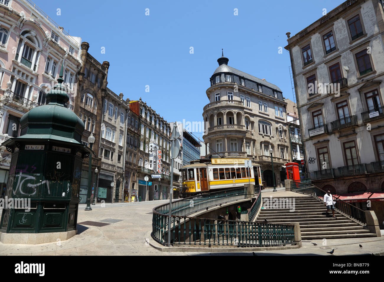 Street scenery in the old town of Porto, Portugal Stock Photo