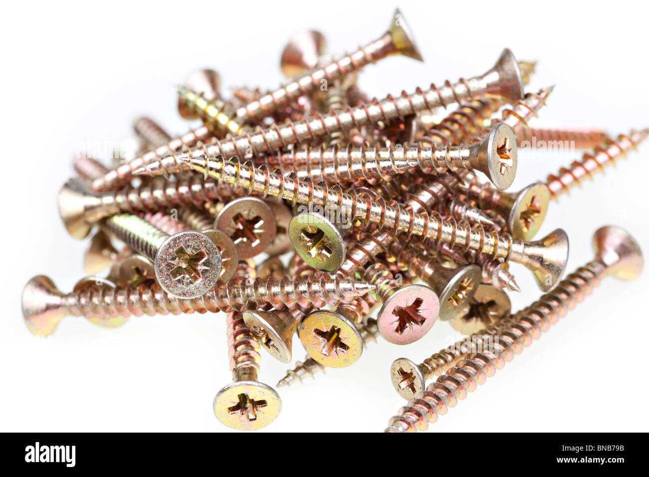 Screws isolated on white background  Stock Photo