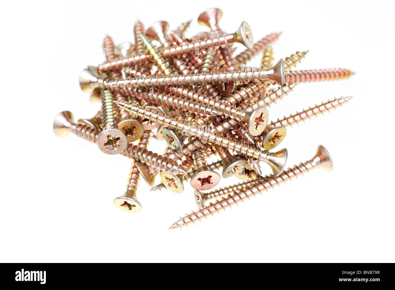 Screws isolated on white background  Stock Photo