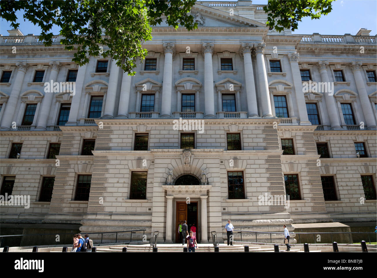 HM Treasury building, Whitehall, London Stock Photo
