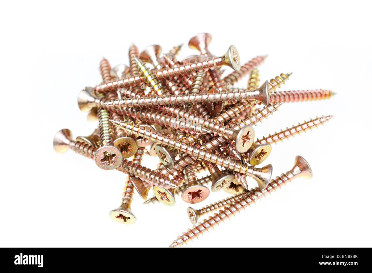 Screws isolated on white background  Stock Photo