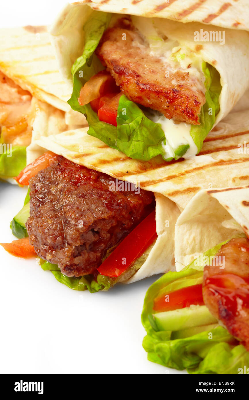 tortilla with vegetables Stock Photo