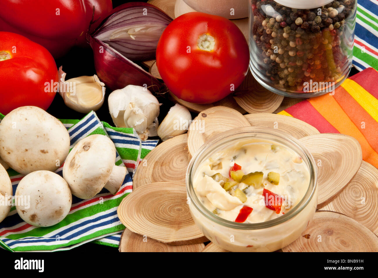 Mayonnaise Salad Dressing Stock Photo Alamy