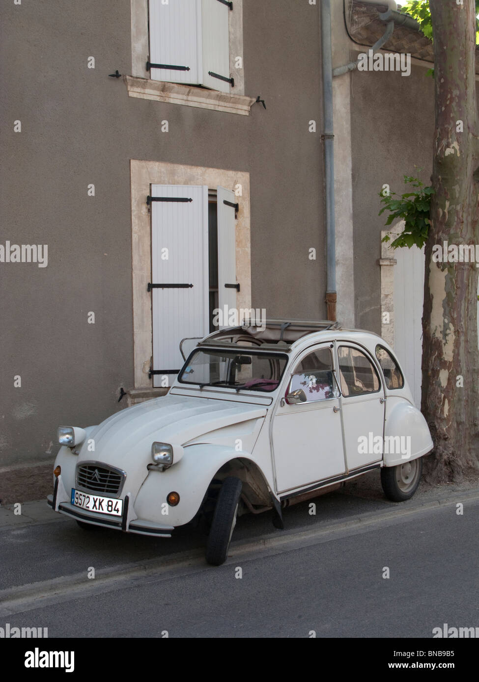 Cotroen 2CV  car shot in a french scene Stock Photo