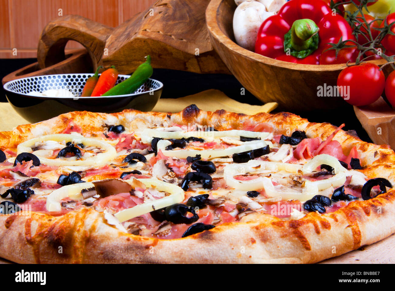 Pizza Quattro Stagioni Stock Photo Alamy