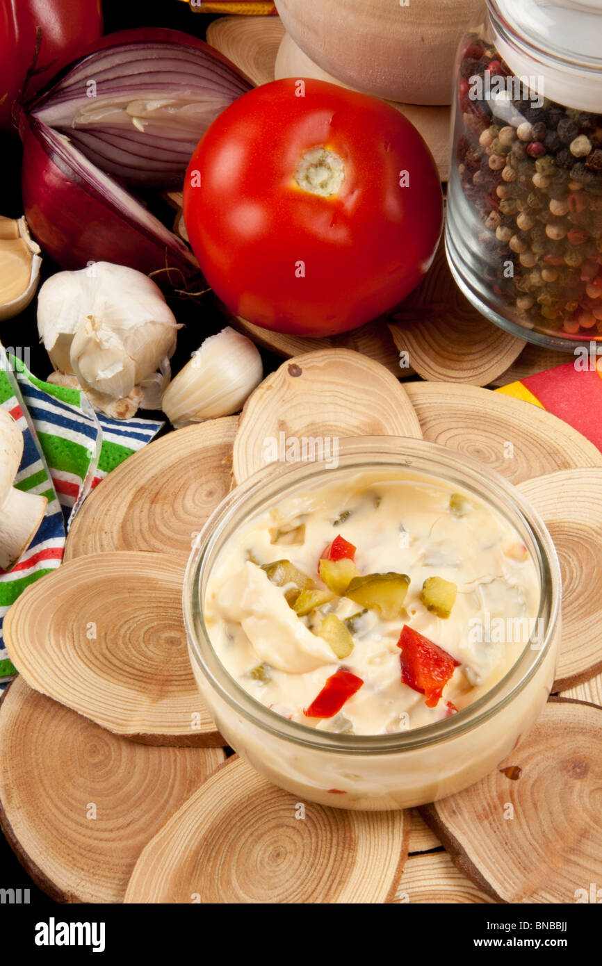 Mayonnaise Salad Dressing Stock Photo Alamy