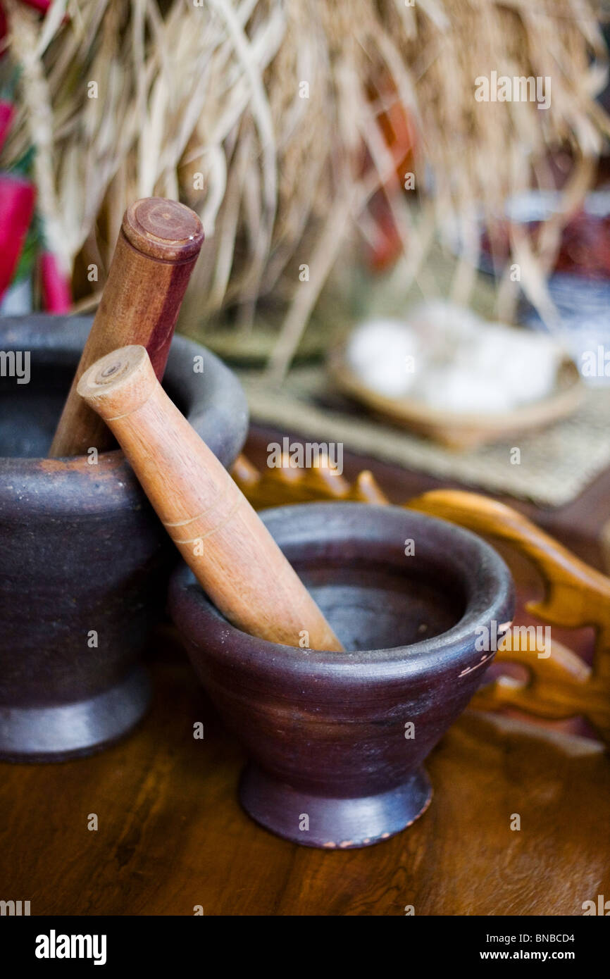 Pestle and mortar Stock Photo