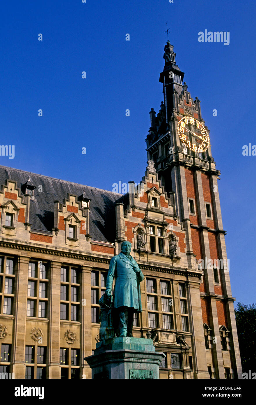 Statue of Pierre Theodore Verhaegen, Free University of Brussels, city ...