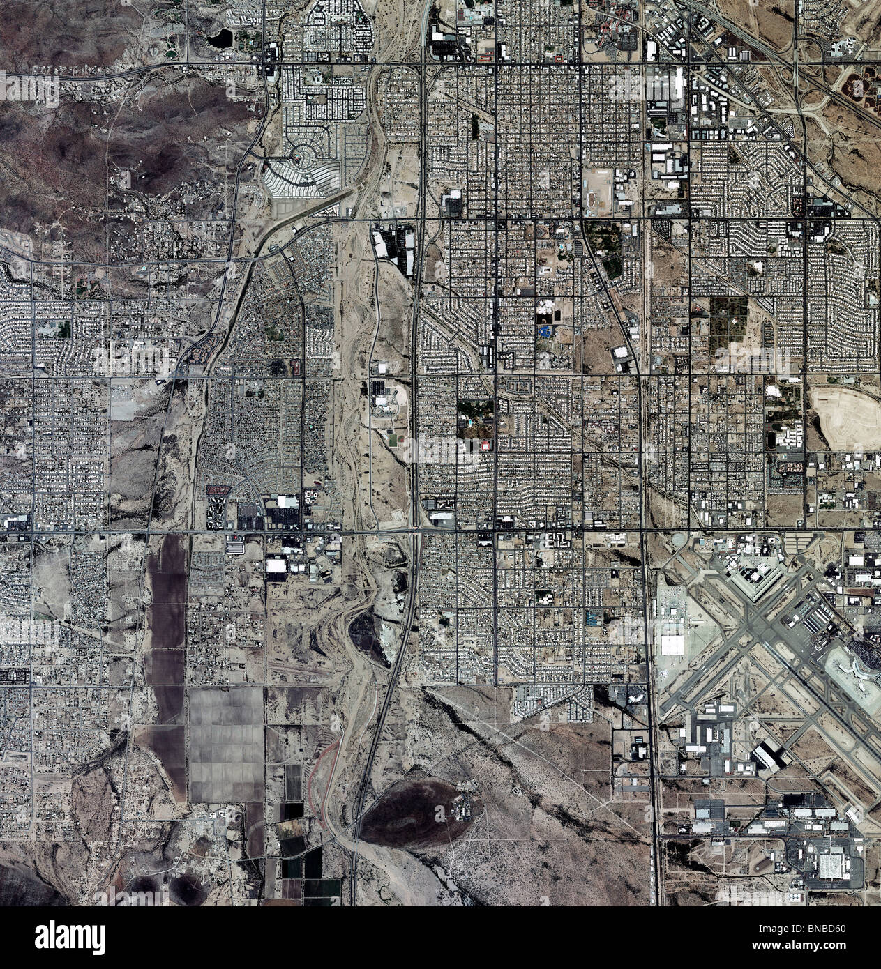 aerial map view above Tucson Arizona Stock Photo - Alamy