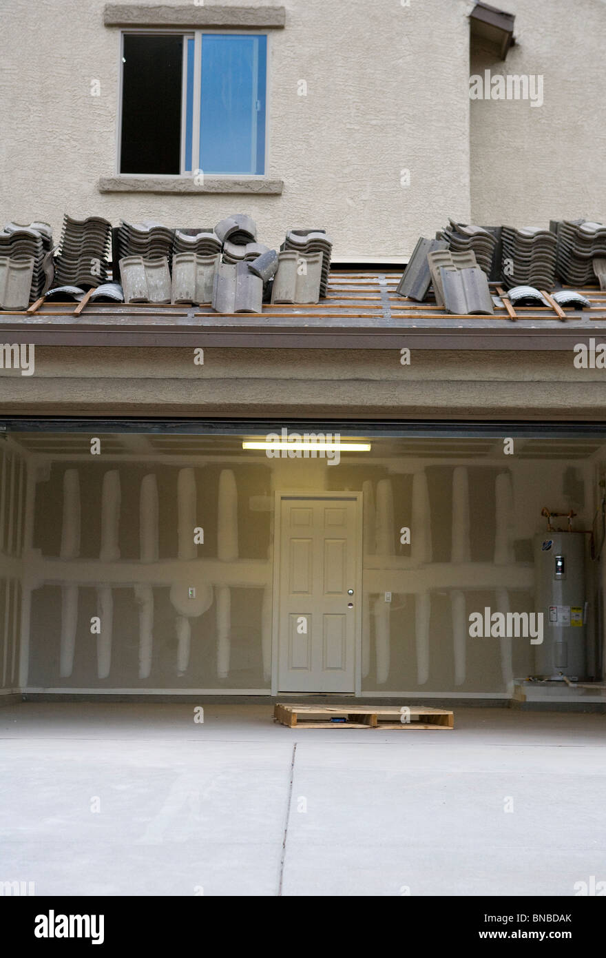 Unfinished and abandoned housing developments in the Phoenix, Arizona area.  Stock Photo