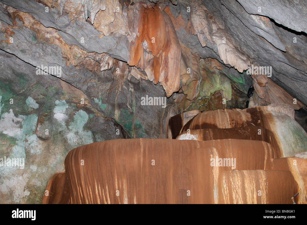 Waterfall Perlis Rock formation appearing like a waterfall inside Kelam Cave in Perlis ...