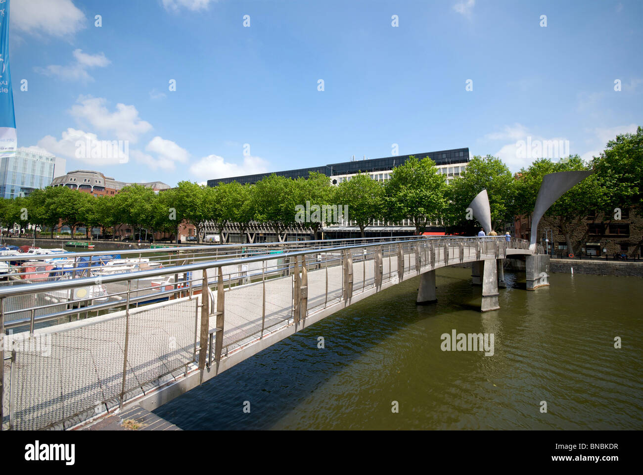 Bristol UK Harbour Harbor Quay Bridge Stock Photo Alamy