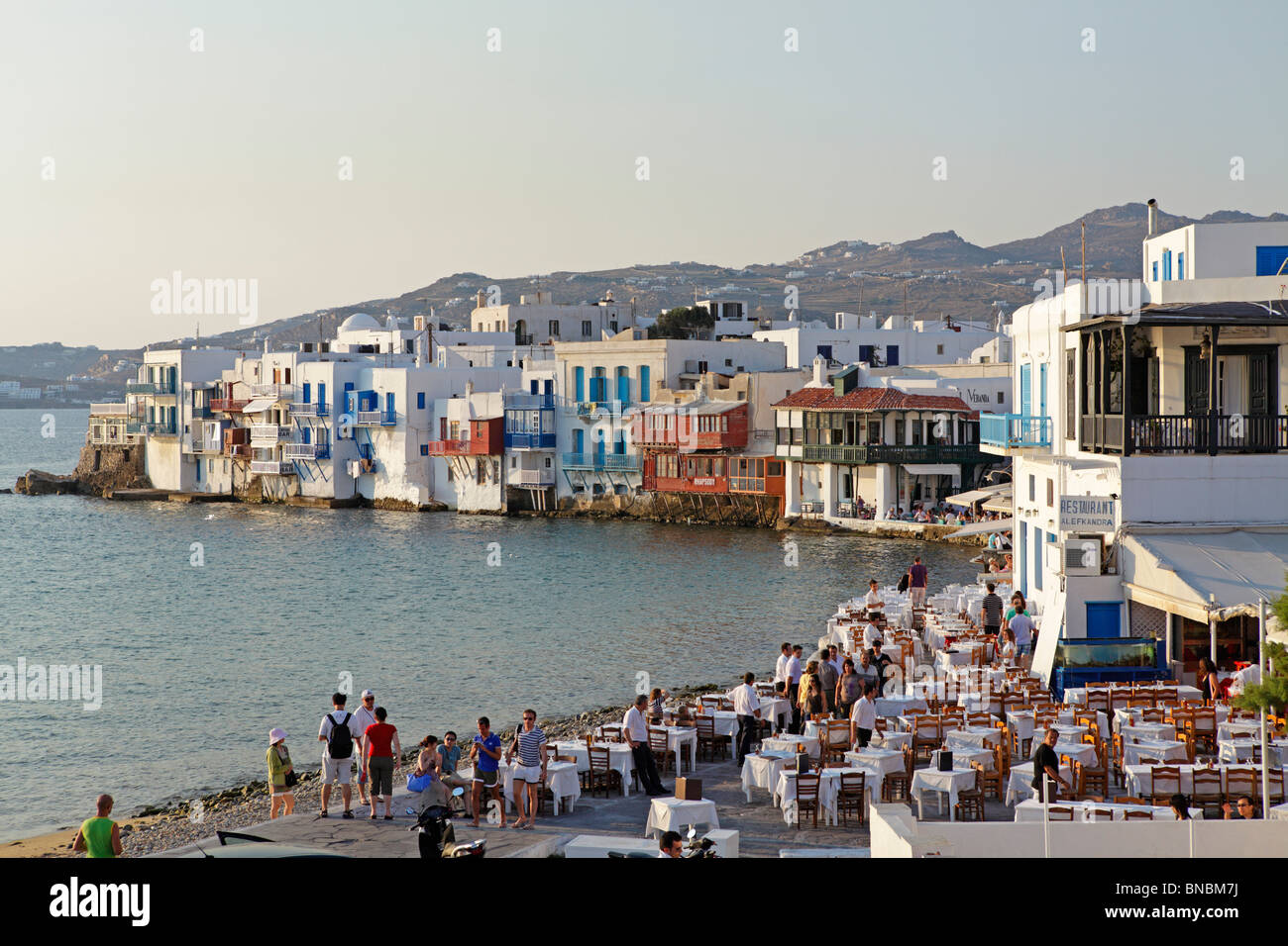 Little venice mykonos restaurant hi-res stock photography and images ...