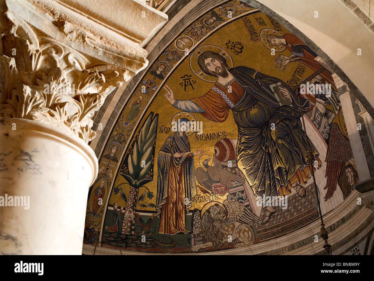 Jesus Christ - Pantokrator from Florence church - San Miniato al Monte Stock Photo