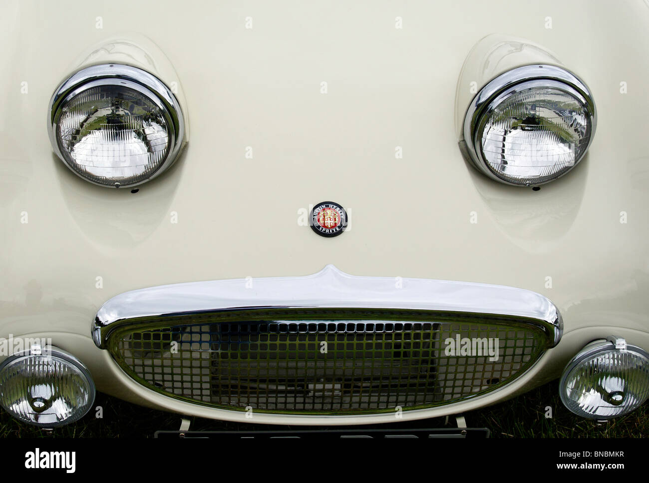 'Frog Eyed' Austin Sprite looking like a smiling face Stock Photo