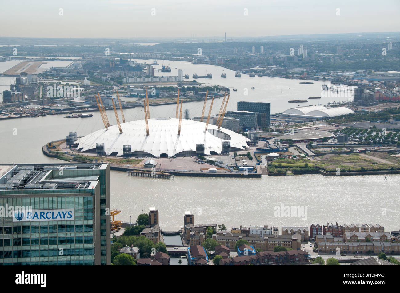 view from top of canary wharf tower Stock Photo - Alamy