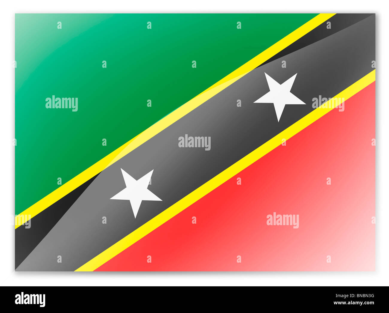 St. Kitts & Nevis flag Stock Photo Alamy