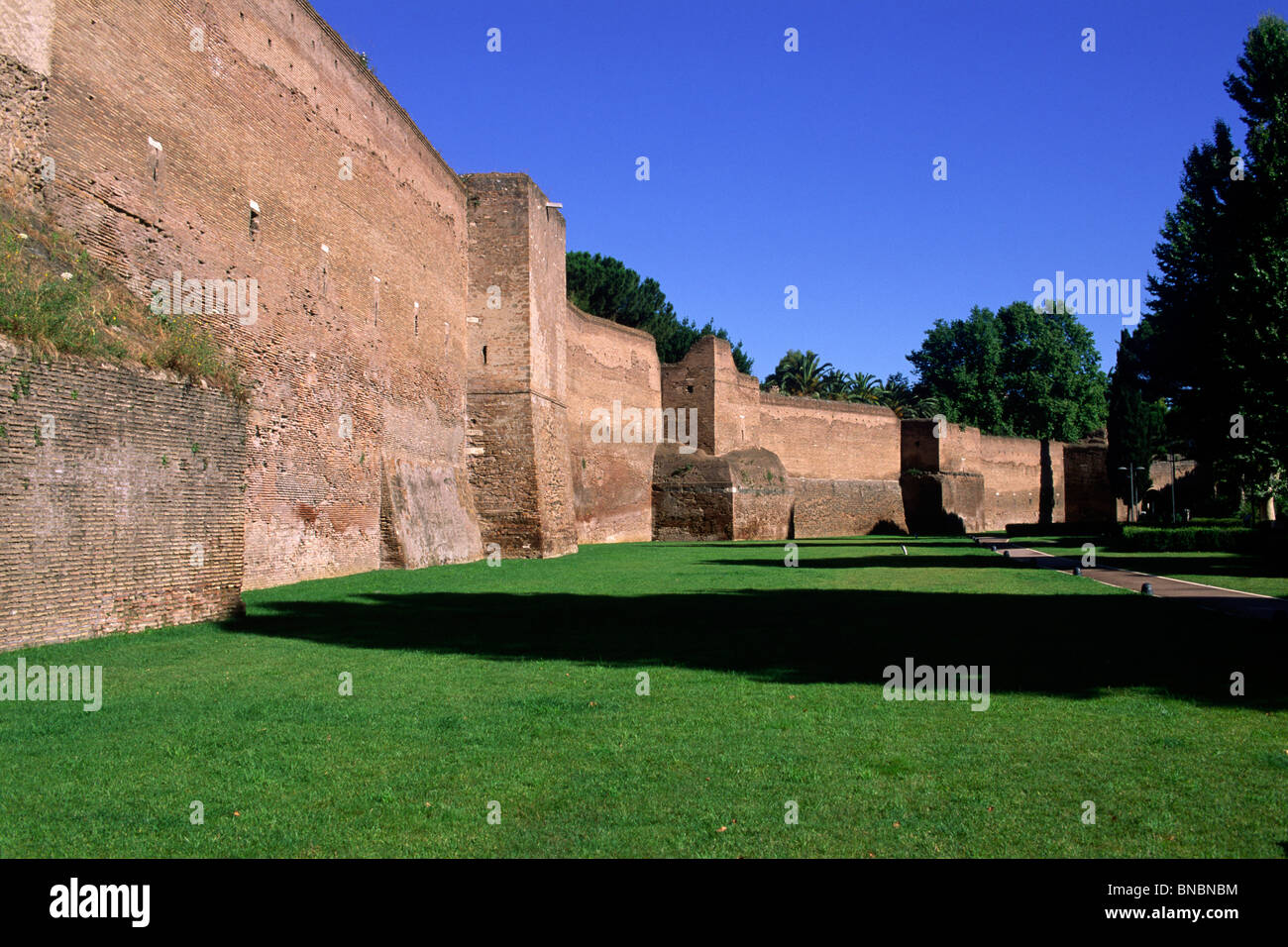 Italy, Rome, Aurelian Walls, ancient roman wall Stock Photo