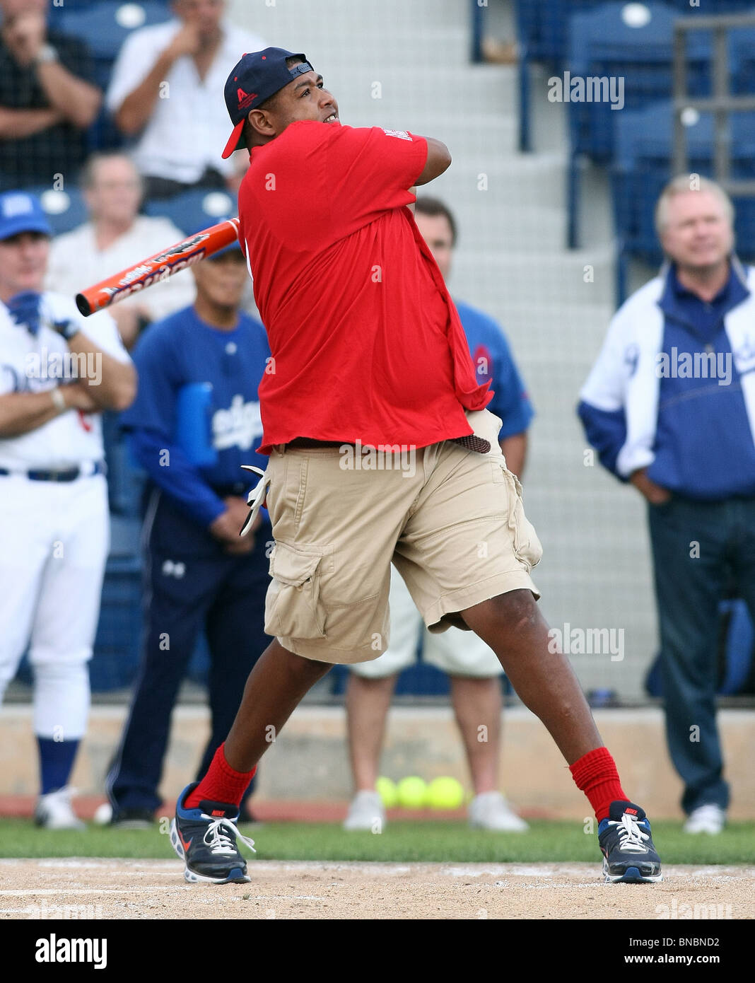 OMAR MILLER BENSON THE STEVE GARVEY'S CELEBRITY SOFTBALL CLASSIC MALIBU CA 10 July 2010 Stock Photo