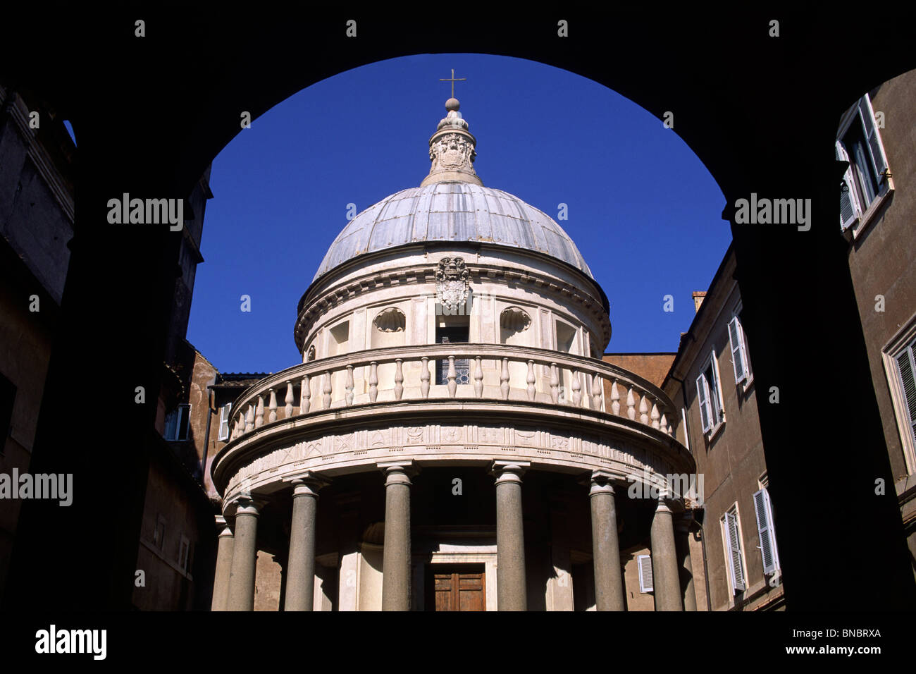 Italy, Rome, complex of San Pietro in Montorio, Tempietto del Bramante temple, renaissance architecture Stock Photo
