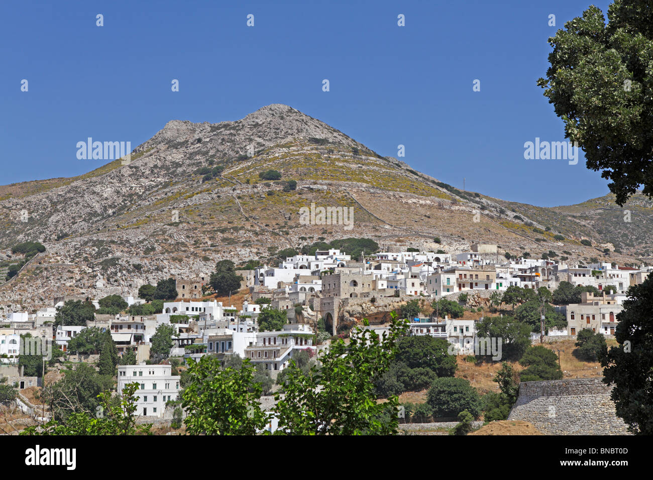 mountain village Apeiranthos, Island of Naxos, Cyclades, Aegean Islands, Greece Stock Photo